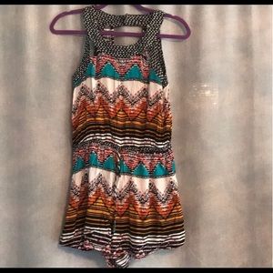 tribal print romper